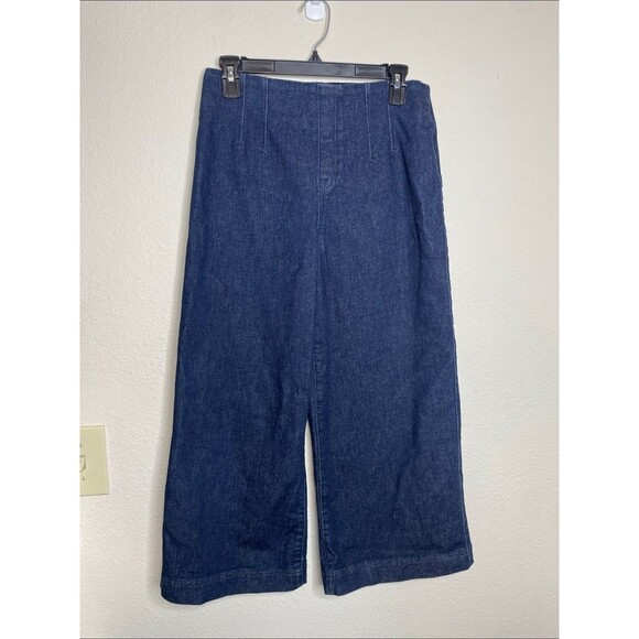 SPANX Denim - SPANX Wide Leg Jeans EveryWear Zero Waistband Cropped Size Medium